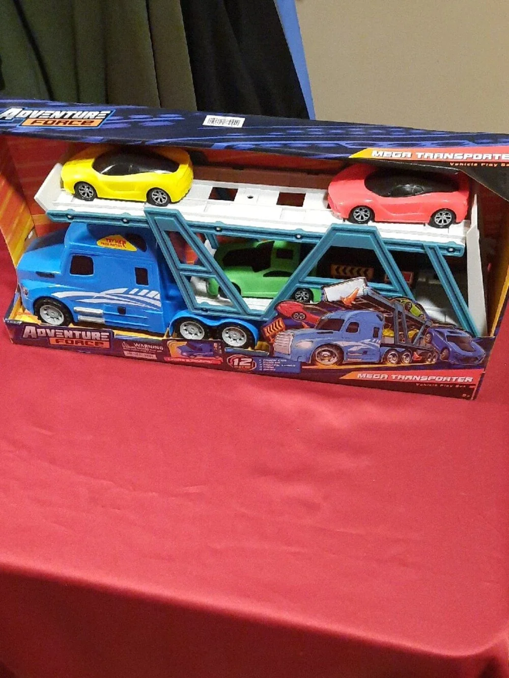 Adventure Force Blue Mega Car Transporter Truck for Kids